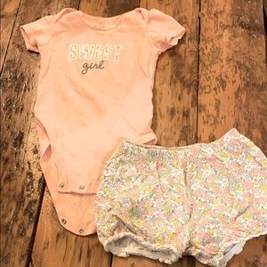 Onesie with matching bloomer shorts